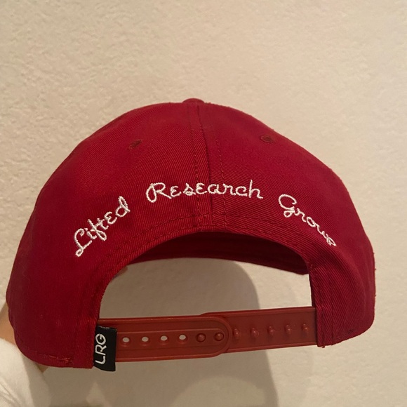 COPY - Lifted Research Group LRG Red Embroidered Adjustable SnapBack Cap Hat - Picture 3 of 3